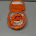 Storage Case Compatible with YOTO Mini (2024 Edition) Kids Screen-Free Bluetooth Audio Player+ Wired Headphones Bundle(Gray Case,Orange Zipper)