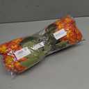 2 x 6 Bundles Silk Geraniums Artificial Flowers for Outdoors, UV Resistant Faux Plants Realistic for Garden Patio Porch Window Box Home Indoor Outdoor Decor (6, Orange-Yellow)