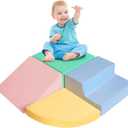 Climbing Toys for Toddlers 1-3, Foam Climb Blocks for Baby4-Piece Baby Climbing Crawling Toys Soft Foam Blocks Activity Play Set (4-Piece)
