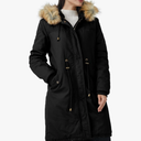 WenVen Women's Winter Long Hooded Sherpa Lined Parka Jacket Warm Coat, Size XL