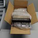 EsLuker.ly Coffee Mug Cup Holder Stand Bar Station Organizer for Countertop, Multi-Functional 2 Tier Mug Tree Rack for Kitchen, Storage Shelf with 12 Hooks, Grey Oak-Black(Patented Design)