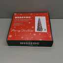 5FT Pop Up Christmas Tinsel Tree with 8 Rmote Lights Modes - Collapsible Colorful Sequin Artificial Christmas Pencil Trees Decorations for Home Apartment Party Fireplace Indoor Outdoor