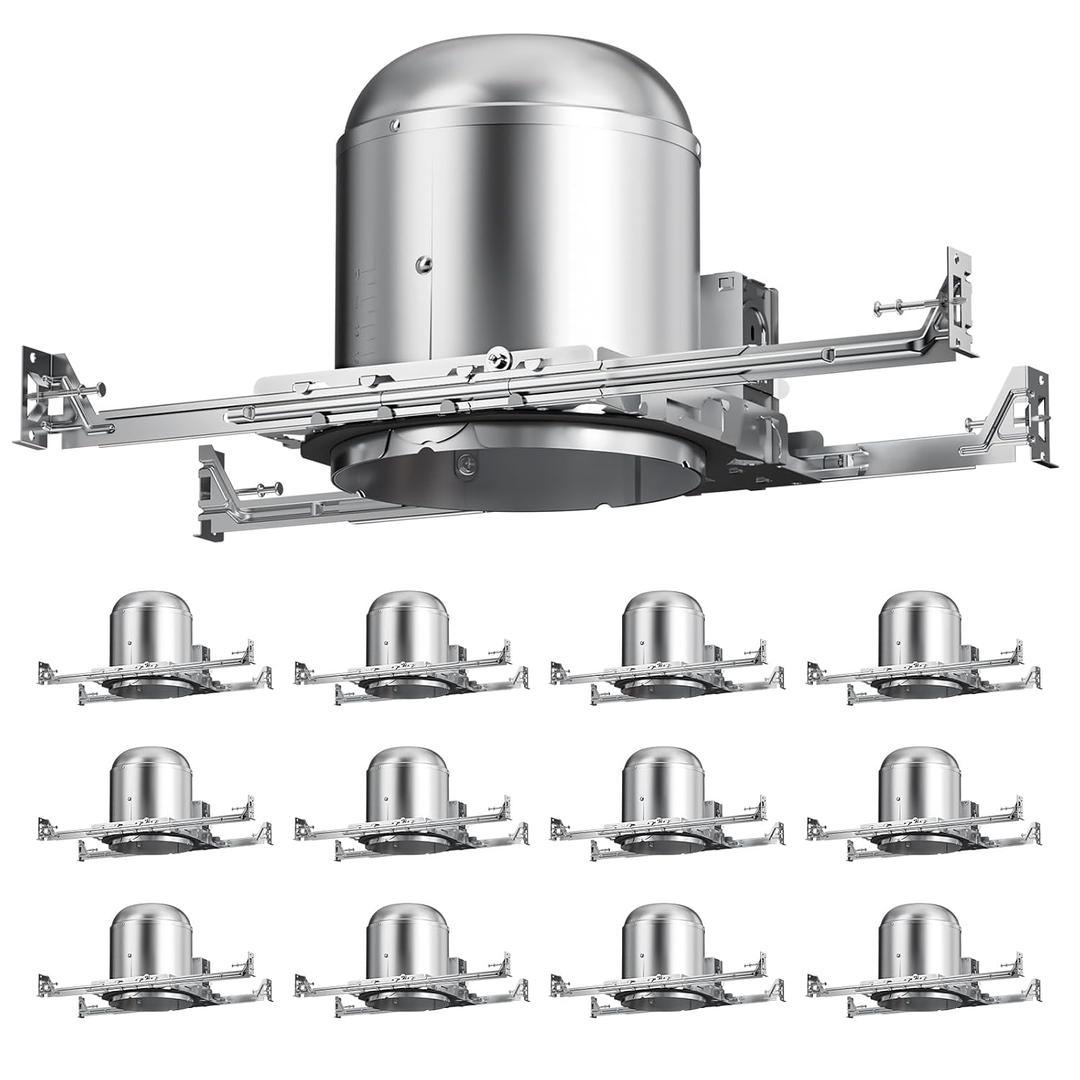 6 Inch Recessed Lighting Housing 12 Pack, New Construction