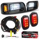 CASISPRO 12V Golf Cart Light Kit for Club Car DS 1993-UP, Street Legal LED Headlight Taillight Kit with Wiring Harness