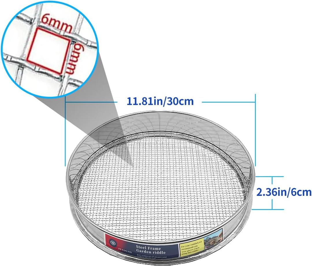 Stainless Steel Mesh Screen 304 1/4" Soil Sifter