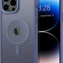 Anuck Case for iPhone 14 Pro Max Case Magnetic Phone Case Compatible with MagSafe, Soft TPU Bumper Hard Translucent Matte Back Slim Fit Shockproof Protective Cover for Men Women Girls - Blue
