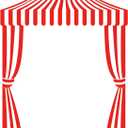 3 Pcs Carnival Party Decorations Circus Tent Awning Halloween Red White Banner Concession Stand(Striped Style)