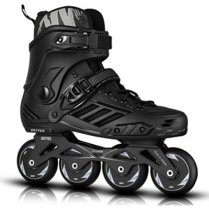 Inline Skates for Women Men, High Performance Roller Skates Blades Adult Male Female, Professional Skates for Outdoor Fitness & Beginners, Washable Liner, 85A PU Wheels, Black, MEN 5-6/WOMEN 6-7
