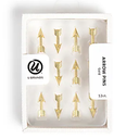 U Brands® Arrow Push Pins, Gold, Set Of 12 Pins Pack Of 2