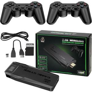 New 20000+ Retro Gaming Console, 4K HDMI Classic Edition Games Stick with 64G Built-in Emulator, 2.4G Wireless Controller, Plug and Play Video Games for TV
