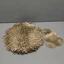 Defined Deco Gold Placemats & Coasters Set of 18, 15" Vinyl Table Mats, Round Placemats Bulks,Gold Plates Chargers Round Dining Place Mats for Christmas,Thanksgiving