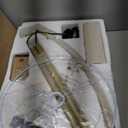 EDISHINE 78.3" Gold Arched Floor Lamp with Remote, Mid Century Modern Reading Light Over Chair, Tall Arc Standing Lamp for Living Room, Home Office, Reading Room, Dining Room, Dimmable Bulb Included