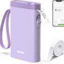 Nelko Label Maker Machine with Tape, P21 Bluetooth Label Printer, Wireless Mini Label Makers with Multiple Templates for Organizing Office Home, Purple