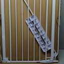 34" Extra Tall Baby Gate for Stairs, Auto Close Stroller Friendly Dog Gate Indoor for Doorways, Pressure Mounted 29"-40" Wide Baby Gate, Easy Walk Through Gate for Children & Pets, White