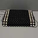 Road Comforts Wood Beaded Seat Cover Back Massage Cushion for Stress Free - Keeps Back from Getting Sweaty While Driving 1PC (Black)