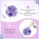 Tigeen 100 Pcs Hydrangea Artificial Flowers Bulk 7.48 Inch Artificial Hydrangeas with Removable Stems Faux Flowers Wedding Decor for Home Garden Party Decoration DIY Project (Orchid)