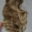 NAYOO Long Ombre Blonde Wavy Wig for Women 26 Inch Middle Part Curly Wavy Wig Natural Looking Synthetic Heat Resistant Fiber for Daily Party Use (Ombre Blonde)