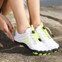 DOTH Barefoot Shoes for Men Women Quick Dry Wide Toe Box Water Footwear for Gym Walking Trail Hike Travel Outdoor (White A34)