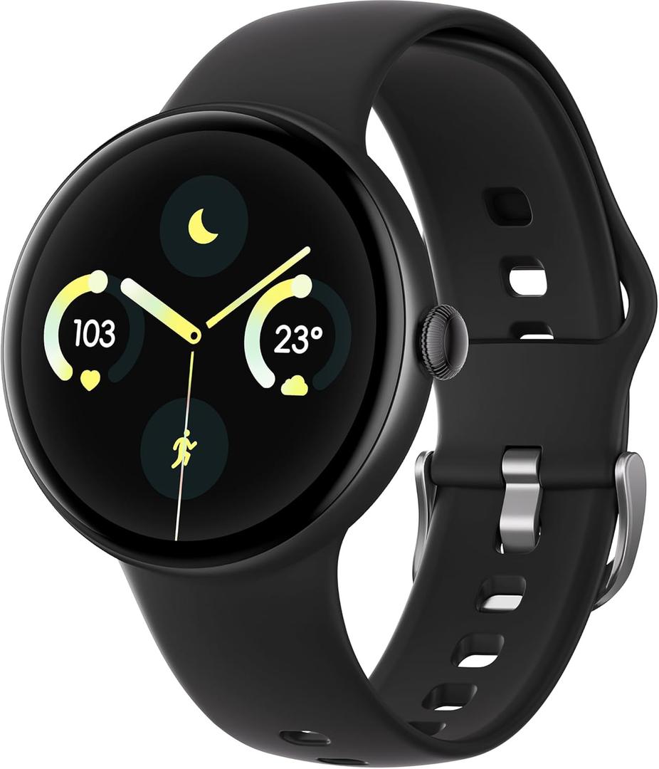 Smart Watch for Men Women, Bluetooth Call & Quick Reply, 44mm AMOLED Display, Health | Stress | Sleep | Fitness Tracker, AI Assistant, 100+ Workout Modes, 14 Day Battery, Water Resistant (Black)