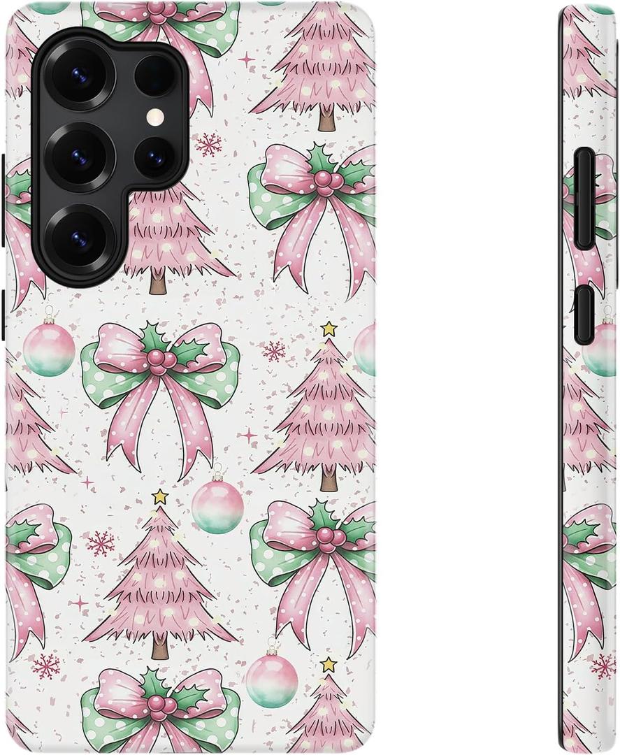 DEENAKIN for Samsung Galaxy S24 Ultra Case,Cute Floral,Wireless Charging | Compatible with Magsafe, Dual-Layer Hard Shell + Silicone, Shockproof Protective Phone Cover for Women Girls