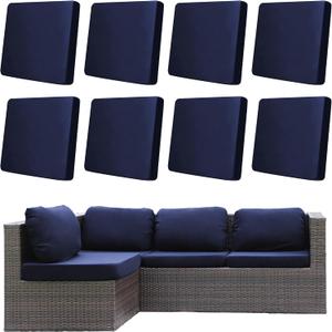 8Pcs Outdoor Cushion Covers, Elastic Patio Cushion Covers Washable, Stretch, Replacement Cushion Covers For Outdoor Furniture, Patio Furniture Slipcover Protector 18x16.5x18x2