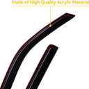 in-Channel Window Visors Rain Guards for 2004-2012 Chevy Colorado Crew Cab, Window Vent Wind Deflectors Shades for 04-12 GMC Canyon