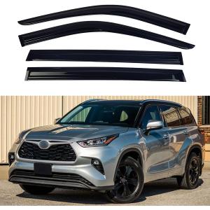 Window Visors Compatible with 2020 2021 2022 2023 2024 Toyota HighlanderRain Guards Sun Shields Window DeflectorTape-On Mugen Style4PCS