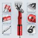 1000W Electric Sheep Shears, Professional Sheep Clippers, Animal Grooming Clippers for Horse Alpacas Goats, Farm Livestock Shearing Machine-Grooming Kit Animal Hair Cutting