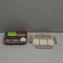 Bento Box Adult Lunch Box, Containers for Adults Men Women with 4 Compartments, Lunchable Food Container with Utensils, Sauce Jar, Muffin Liners, 40 Oz/5 Cup, Microwave & Dishwasher Safe, Brown