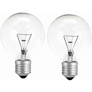Globe Light Bulbs,G25,40W Incandescent Dimmable, 4000K Soft White Warm Glow, E26/E27 Base, 3.15-inch Crystal Clear Glass for Vanity Bathroom Mirror Pendant Lighting (2)
