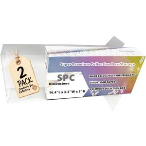 2 Pack Prismatic Evolutions SPC Plastic Protectors,PET Plastic Display Box Protector - Compatible with Prismatic Evolutions Super Premium Collection Box