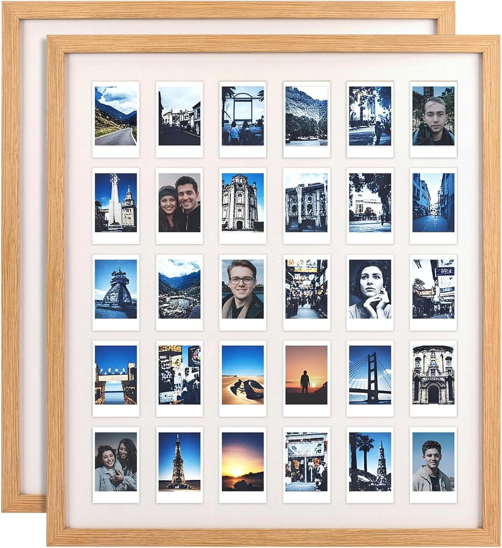 Namalu 2Pcs 2 x 3 Multi Pictures Collage Frame Wall Decor with 30 Openings, 18.5 x 21''