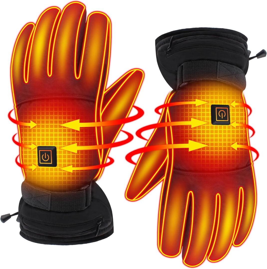 SVPRO Heated Gloves - Rechargeable Battery Powered Heating Gloves for Men & Women - Electric Thermal Ski & Winter Warm Heated Hand Warmer for Hunting, Fishing, Skiing, Cycling