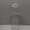 Set of 4 Plastic Carafe with Lid, 50 Oz Carafes for Mimosa Bar, Square Base Juice Containers, Water Bottle, Milk Container, Clear Beverage Containers for Fridge- HAND WASH ONLY