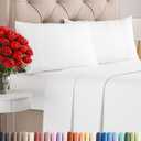 Queen Size 4 Piece Sheet Set - Comfy Breathable & Cooling Bed Sheets Set - Hotel Luxury Bedding for Women, Men, Kids, Teens, Boys & Girls - Deep Pockets, Ultra-Soft, Wrinkle Free - Oeko-Tex - White