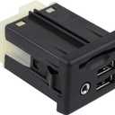 MOTOKU Center Console Auxiliary Jack Dual USB SD Card Port Adapter for Chevy for GMC for Cadillac Escalade ESV Yukon XL Sierra Silverado 1500 2500 3500 HD Tahoe 2015-2020