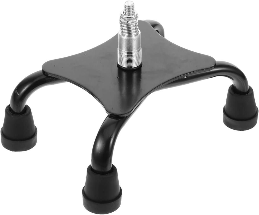 Quad Cane Tips Replacement, Universal Rubber Walking Stick Foot Base for Stability, Self-Standing 4-Leg Crutch End Pad, Non-Slip Replacement Feet for Most Standard Canes Hiking Poles Crutche