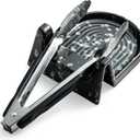 Ceramic Spoon Rest for Countertop Heat-Resistant Spoon Rest with Slot Easy for Tong and Spoon Kitchen Gadgets & Kitchen Utensils Holder, Black with White Splash