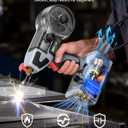 2 in 1 MIG and Stick Welder: 250A Handheld Portable Welding Machine, 110V Gasless Flux Core Wire Feed Welder & MMA ARC Welder Gun, 3.97lb w/LCD Display, for .032"/.040" Wire and 3/32"-1/8" Rod