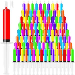 10ml Syringes Bulk 200 Pack Plastic Large Syringe with Tip Cap, Measuring Syringes, Oral Syringe for Scientific Labs, Feeding Pets, Measurement,Refilling, No Needle