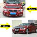 Car Bonnet Hood Protector Bra Compatible with BMW 3 Series E90 E91 E92 E93 323 325i 328i 330i 335i 335d Leather 1PCS,Black Engine Cover Anti Scratch Mask Exterior Accessories (Black)