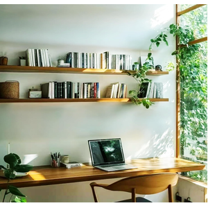 ROGMARS 48 Inches Long Walnut Floating Shelves