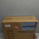 Buzowruil 4-Tier Rolling Utility Cart, Storage Cart with Handle Multi-Purpose and Locking Wheels,with Hanging Basket and Hook for Office, Kitchen, Bathroom,White