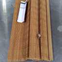 LazBlinds No Tools No Drill Cordless Bamboo Roman Shades, Light Filtering Window Treatment, Roll Up Bamboo Blinds for Windows 30.5'' W x 48'' H, Ceylon Light Russet