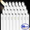 Konideke 30 Pack F32T8/841 32W 48 Inch T8 Fluorescent Light Bulbs, T8 4 Foot Fluorescent Tubes, 4100K Cool White, 2850 Lumens, G13 Medium Bi-Pin Base
