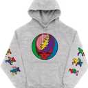 Grateful Dead Unisex-Adult SYF & Bear Hoodie (Large, Sport Grey)