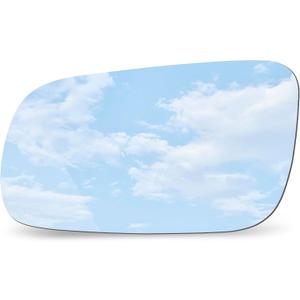 TOEMIRR Mirror Glass Driver Left Side fit for 1998 1999 2000 2001 2002 2003 2004 2005 2006 Volkswagen Cabrio Golf Jetta Passat with Adhesive Flat No Backing Plate