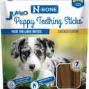 N-Bone Jumbo Puppy Teething Sticks Chicken Flavor Dog Treats, 7.28-oz Bag (EXP 09/02/27)