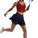 Women's Bustier Corset Crop Tank Tops Sleeveless Trendy Scoop Neck for Women Going Out Tops Summer Sexy High Impact (Red, S)