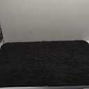 Smiry Luxury Chenille Bathroom Rugs 30x20, Extra Soft and Absorbent Shaggy Bath Mat, Machine Washable, Non-Slip Plush Carpet Runner for Tub, Shower, and Floor, Home Decor Accessories, Black